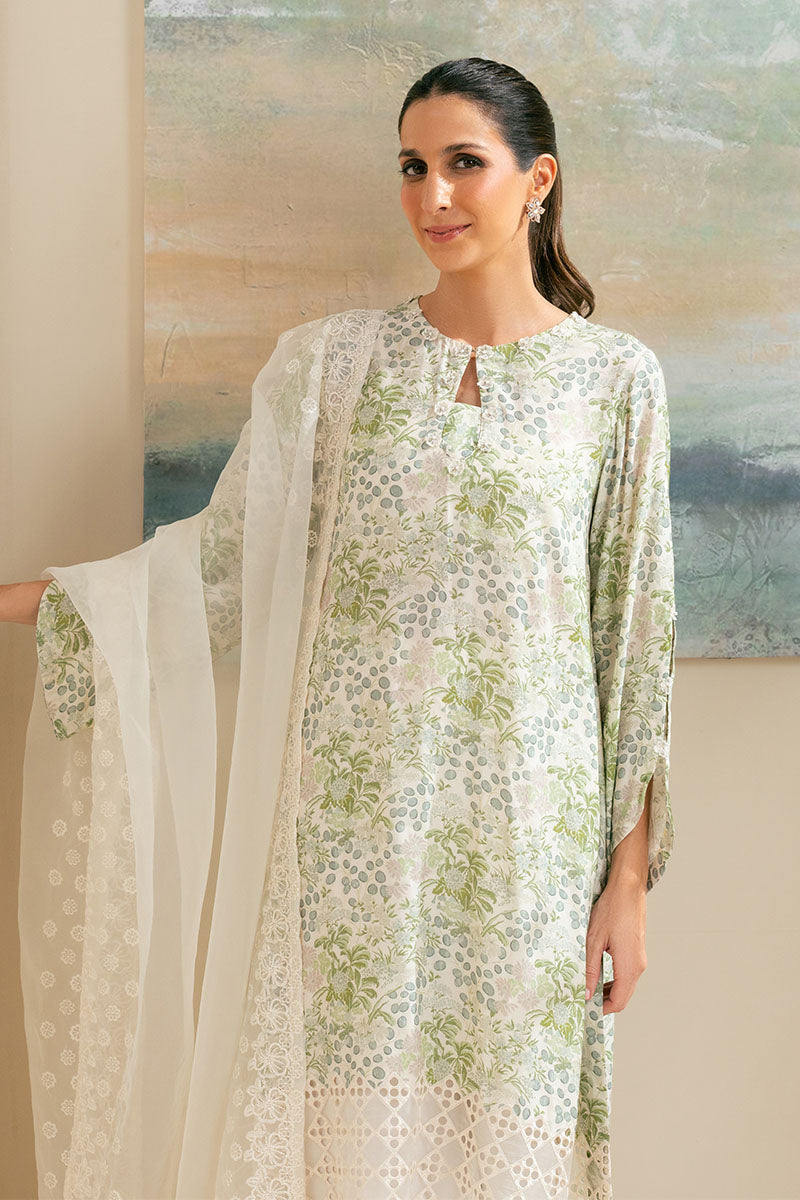 Cross Stitch | Exclusive Pret | Sage Meadow-2PC (Shirt & Dupatta)-3