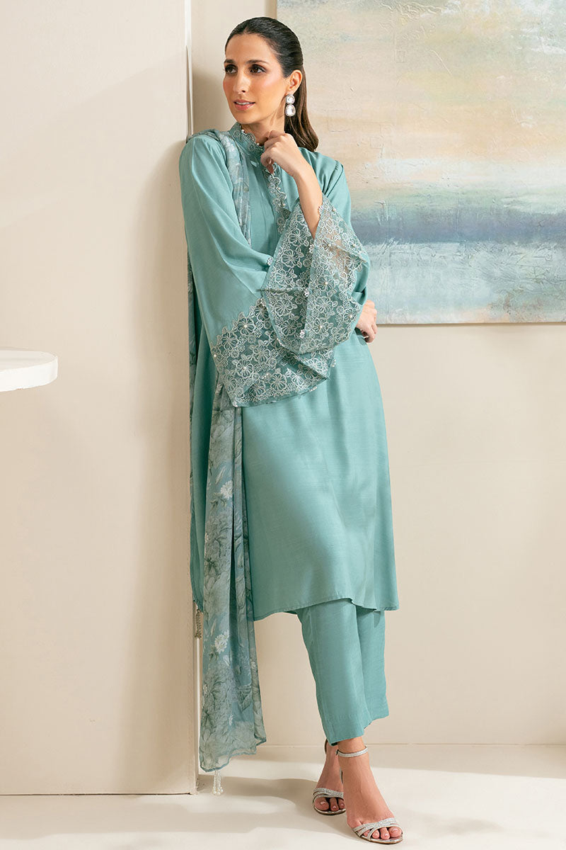 Cross Stitch | Exclusive Pret | Ocean Breeze-2PC (Shirt & Dupatta)-2