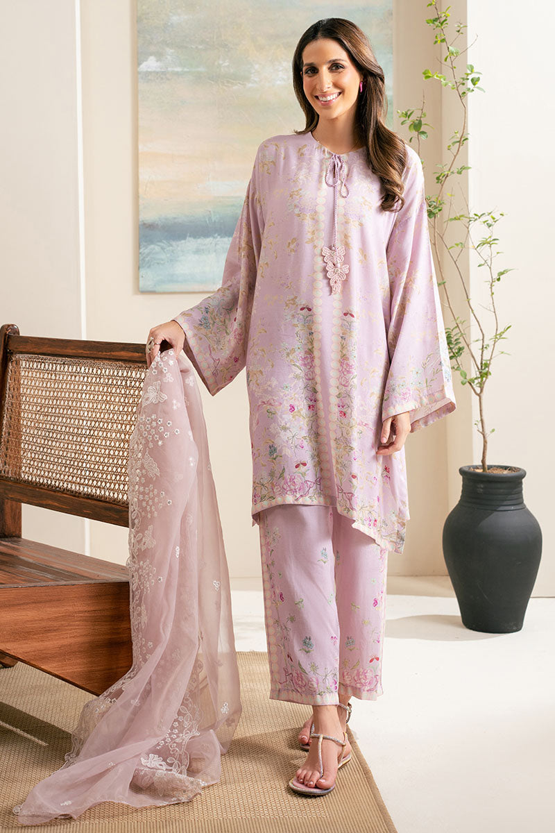 Cross Stitch | Exclusive Pret | Lavender Dusk-3PC (Shirt, Trouser & Dupatta)