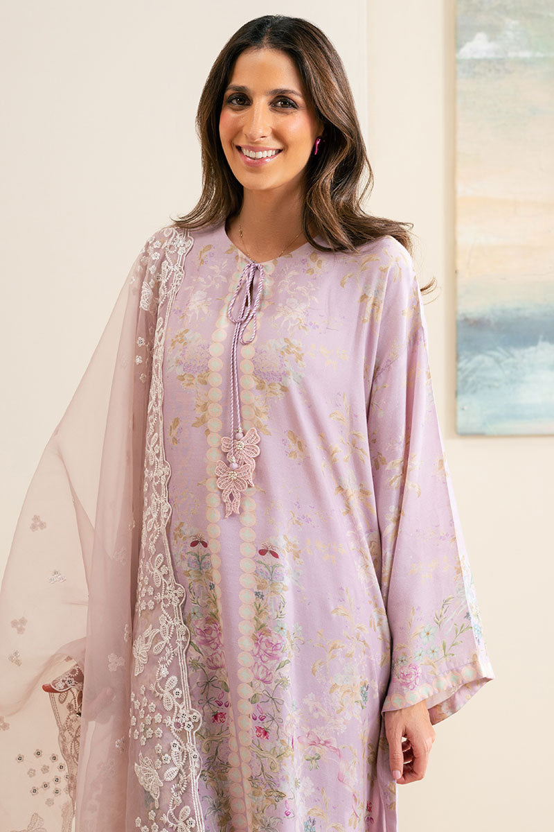 Cross Stitch | Exclusive Pret | Lavender Dusk-3PC (Shirt, Trouser & Dupatta), image 5