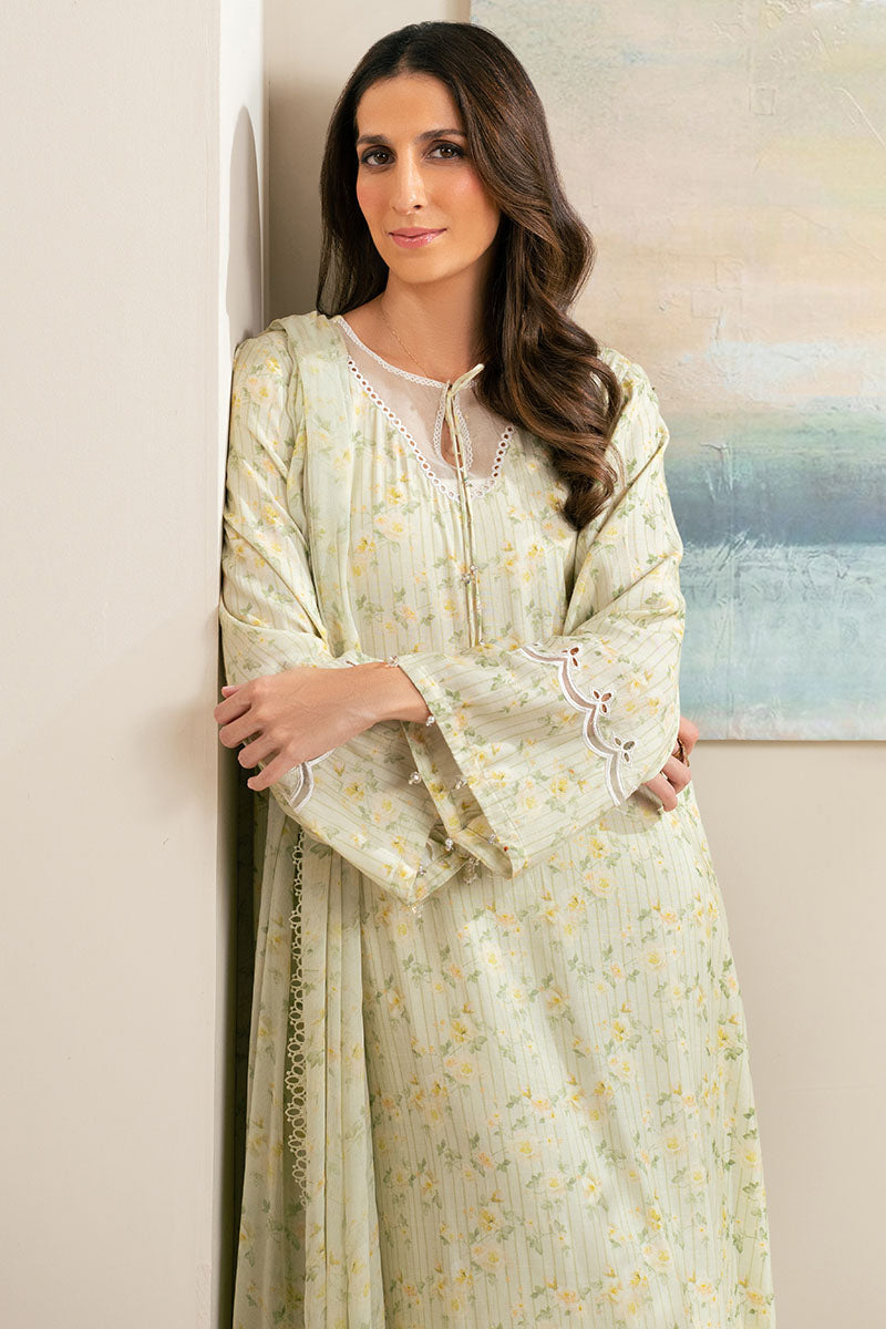 Cross Stitch | Exclusive Pret | Soft Fern-2PC (Shirt & Dupatta)-4