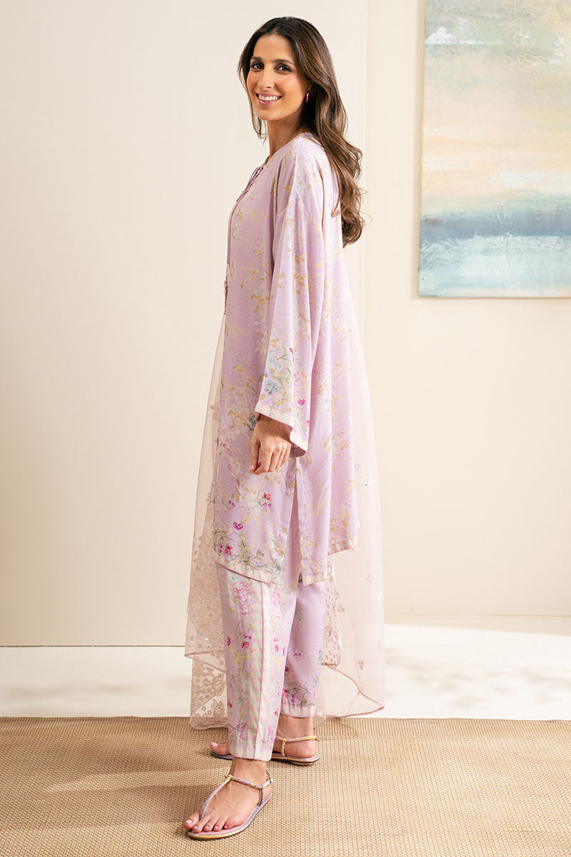 Cross Stitch | Exclusive Pret | Lavender Dusk-3PC (Shirt, Trouser & Dupatta), image 6