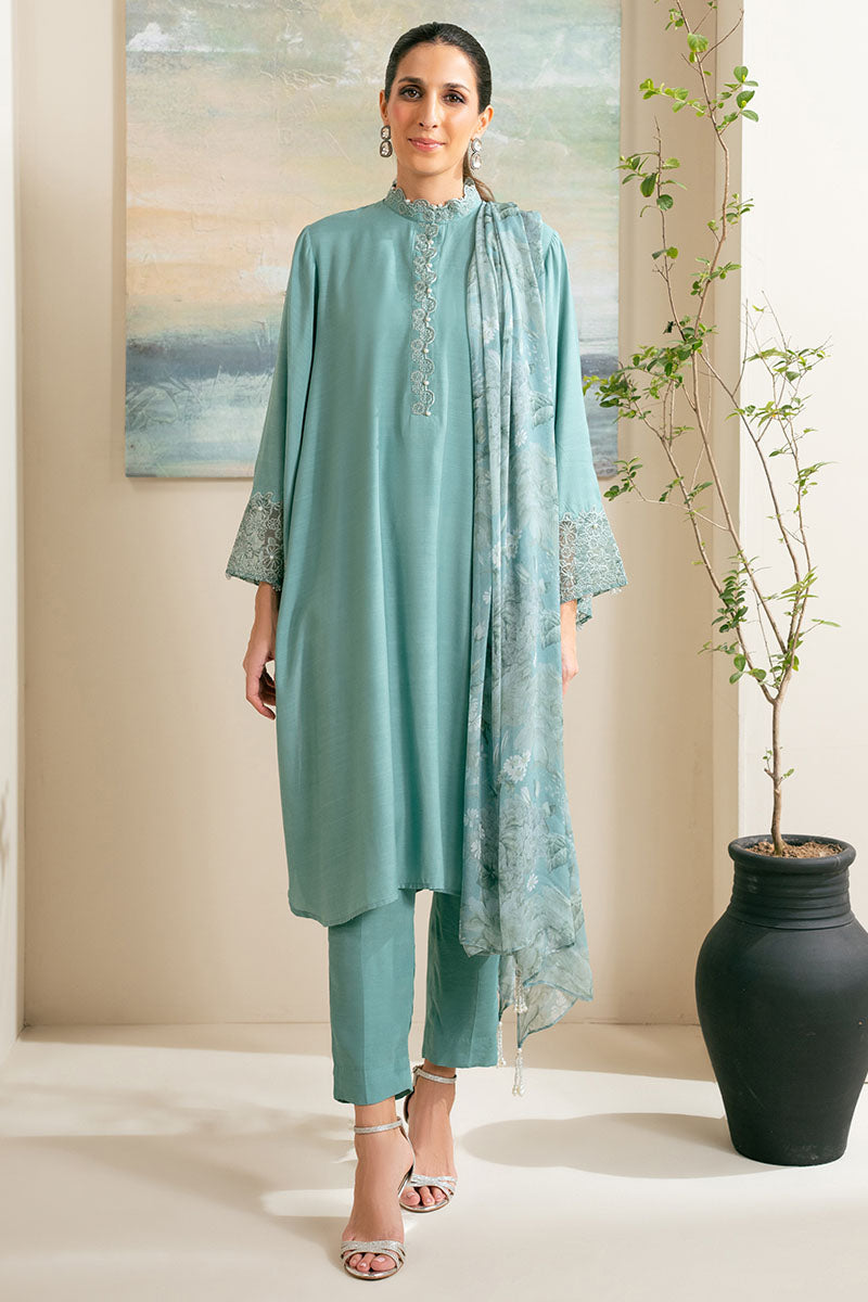 Cross Stitch | Exclusive Pret | Ocean Breeze-2PC (Shirt & Dupatta)-1