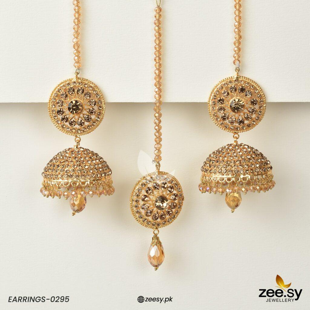 Earrings-0295 -  Zeesy Earrings - Original Designer Dress - House of Maryam