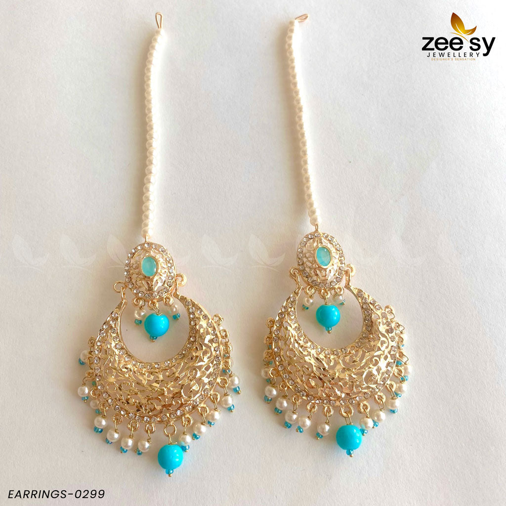 Earrings-0299 -  Zeesy Earrings - Original Designer Dress - House of Maryam