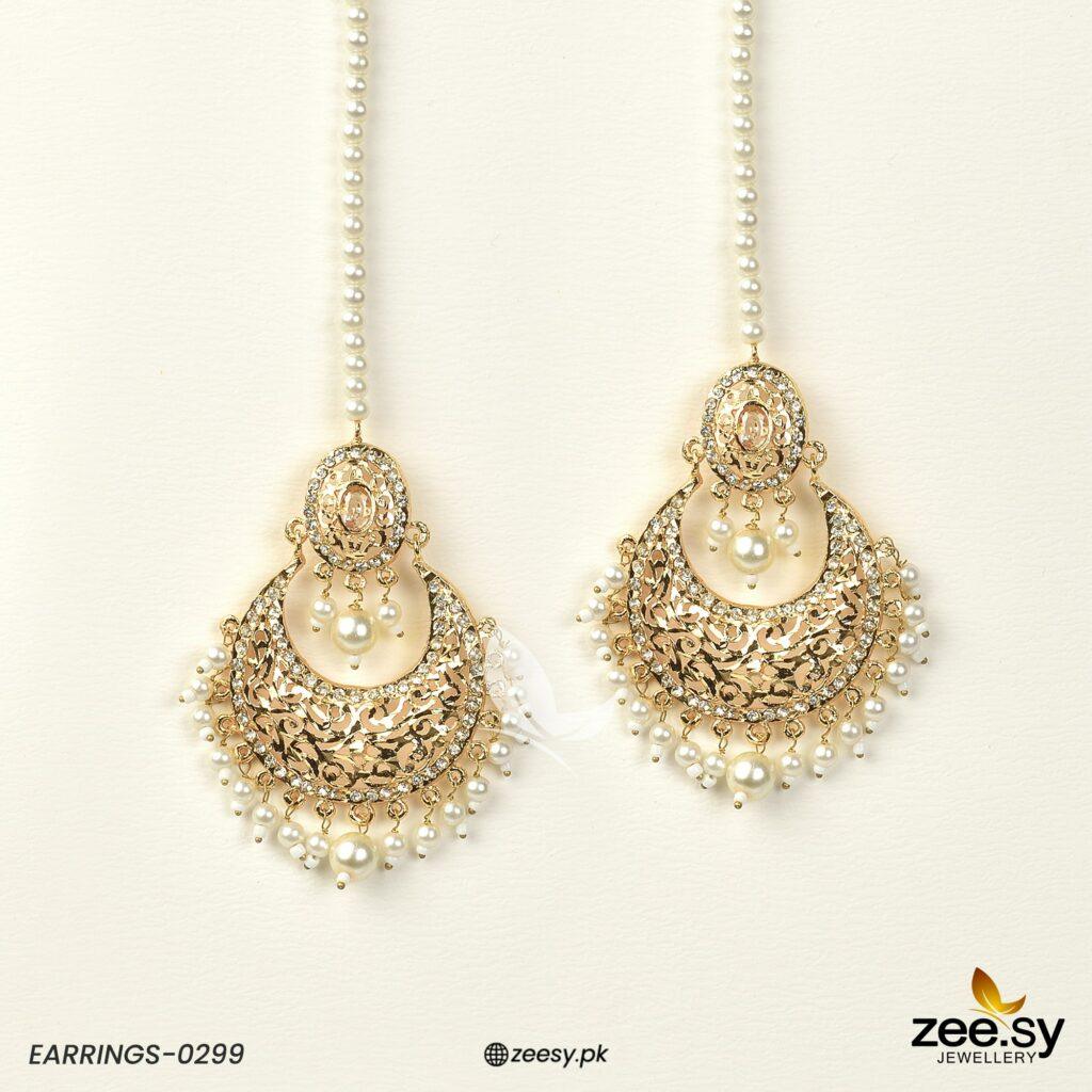 Earrings-0299 -  Zeesy Earrings - Original Designer Dress - House of Maryam