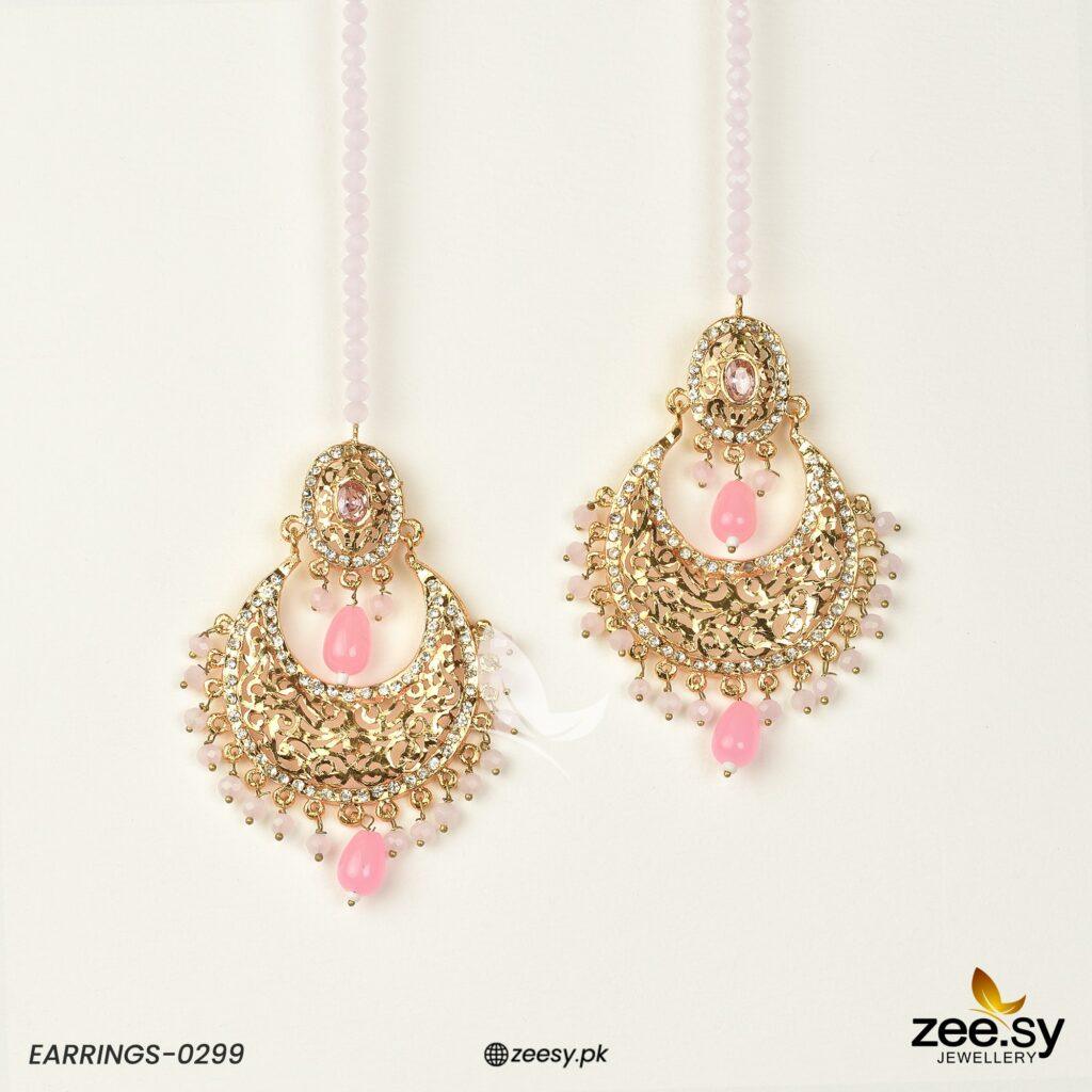 Earrings-0299 -  Zeesy Earrings - Original Designer Dress - House of Maryam