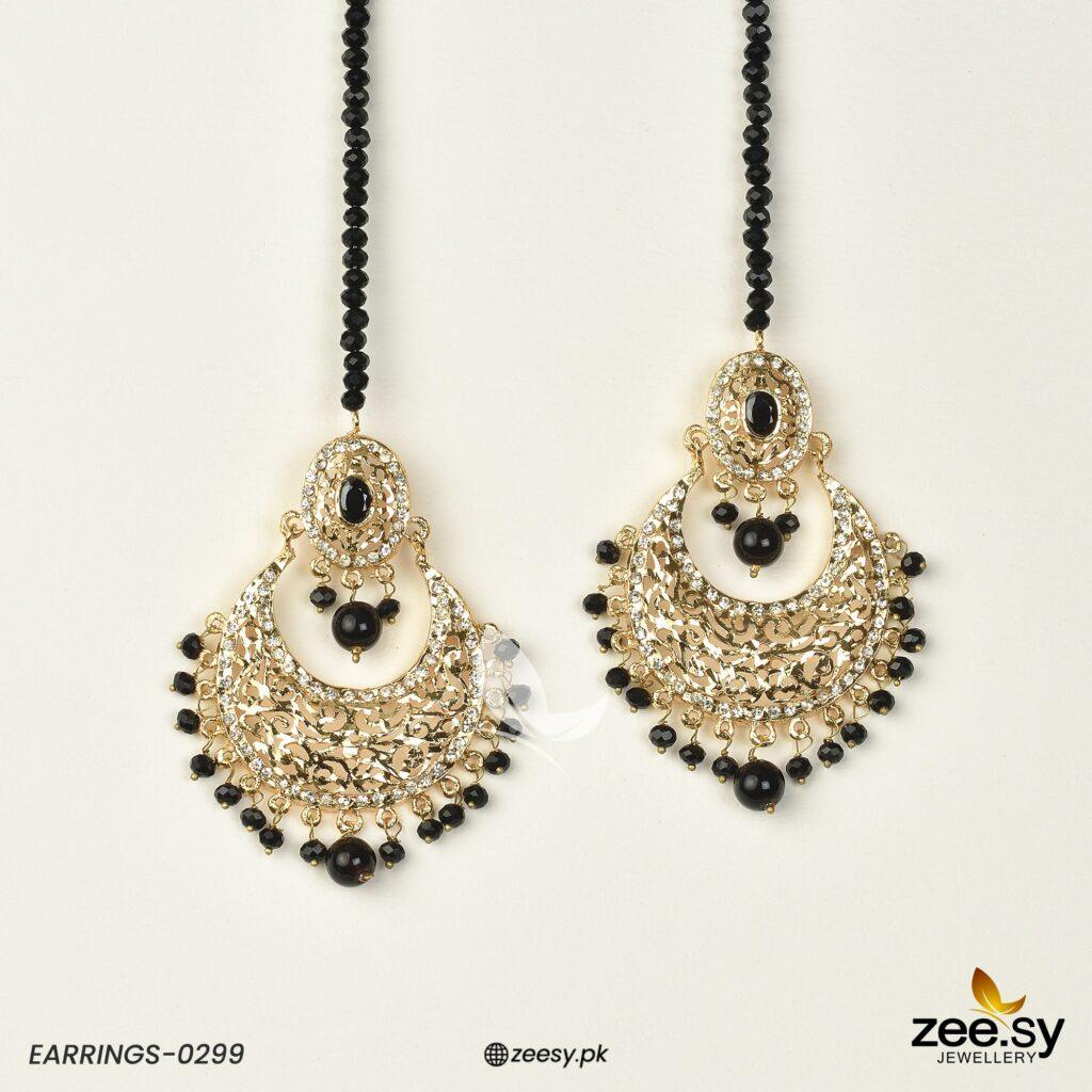 Earrings-0299 -  Zeesy Earrings - Original Designer Dress - House of Maryam