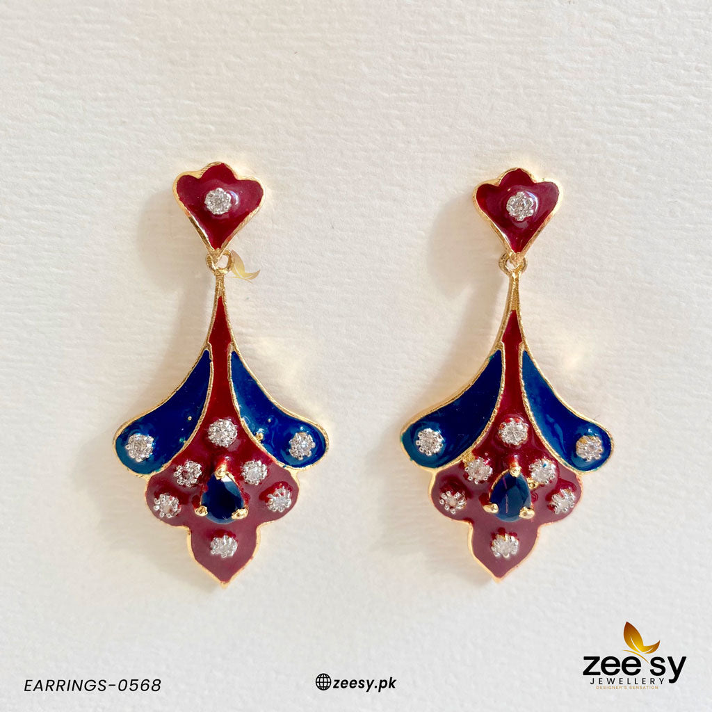 Earrings-0568 -  Zeesy Earrings - Original Designer Dress - House of Maryam