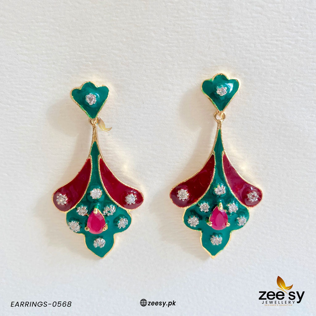 Earrings-0568 -  Zeesy Earrings - Original Designer Dress - House of Maryam