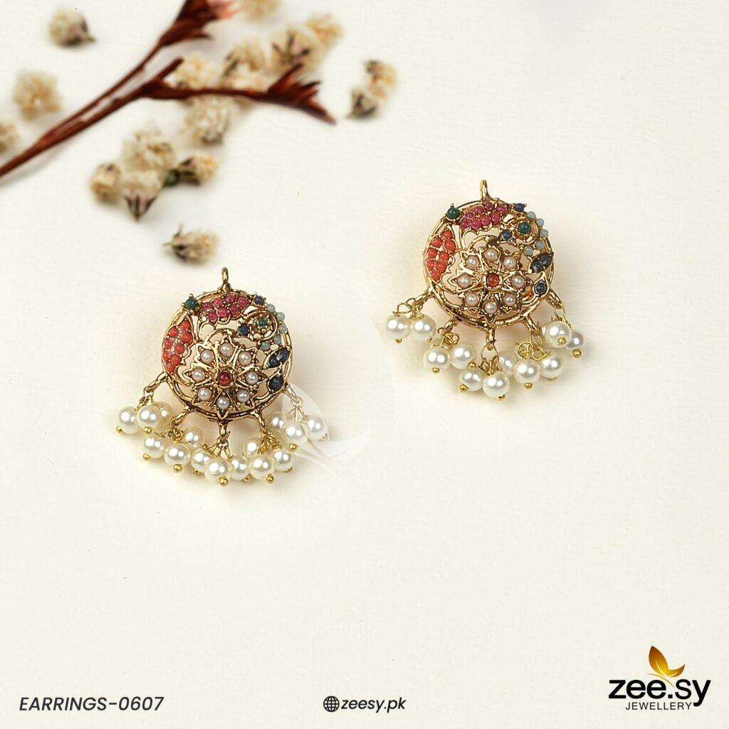 Earrings-0607 -  Zeesy Earrings - Original Designer Dress - House of Maryam