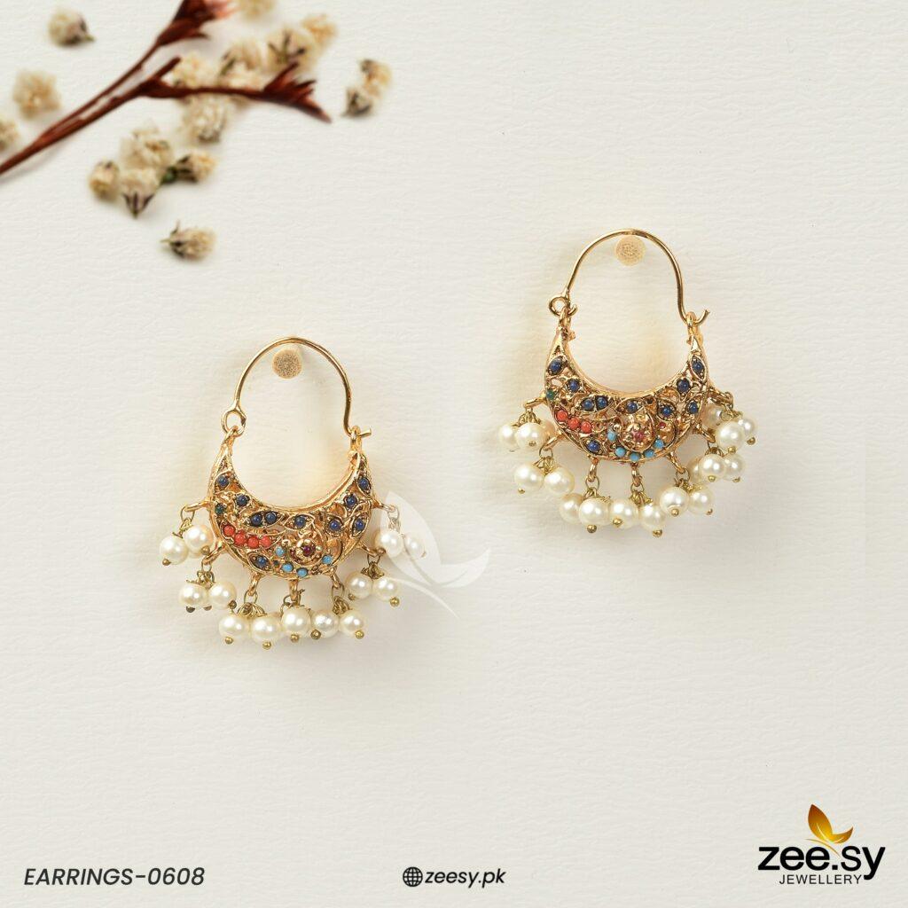 Earrings-0608 -  Zeesy Earrings - Original Designer Dress - House of Maryam