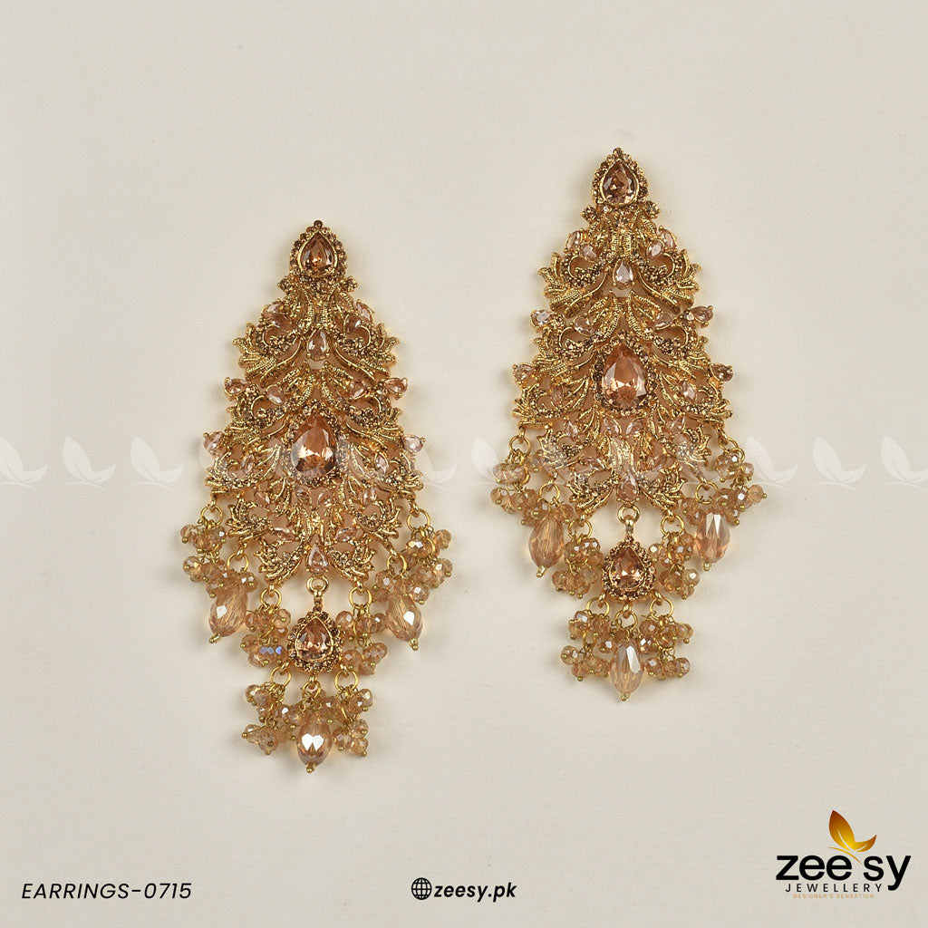 Earrings-0715 -  Zeesy Earrings - Original Designer Dress - House of Maryam