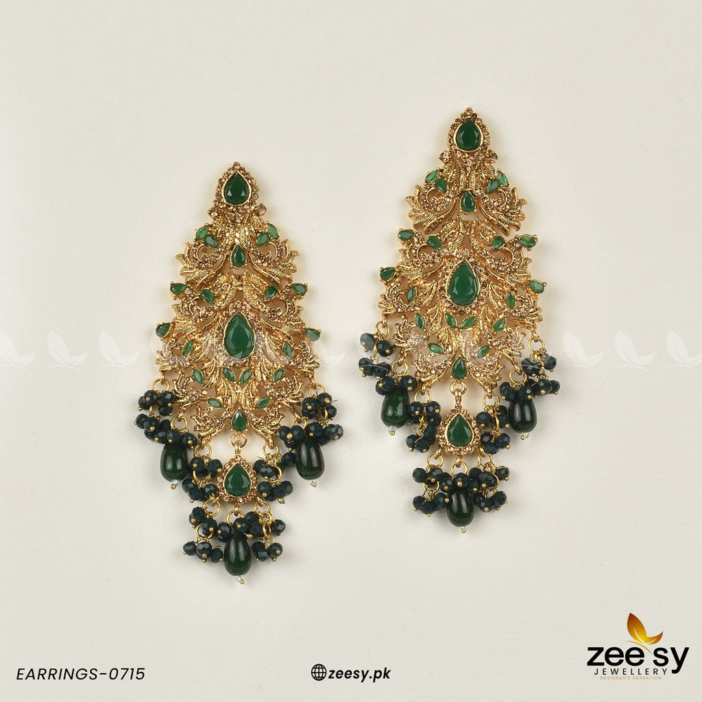 Earrings-0715 -  Zeesy Earrings - Original Designer Dress - House of Maryam