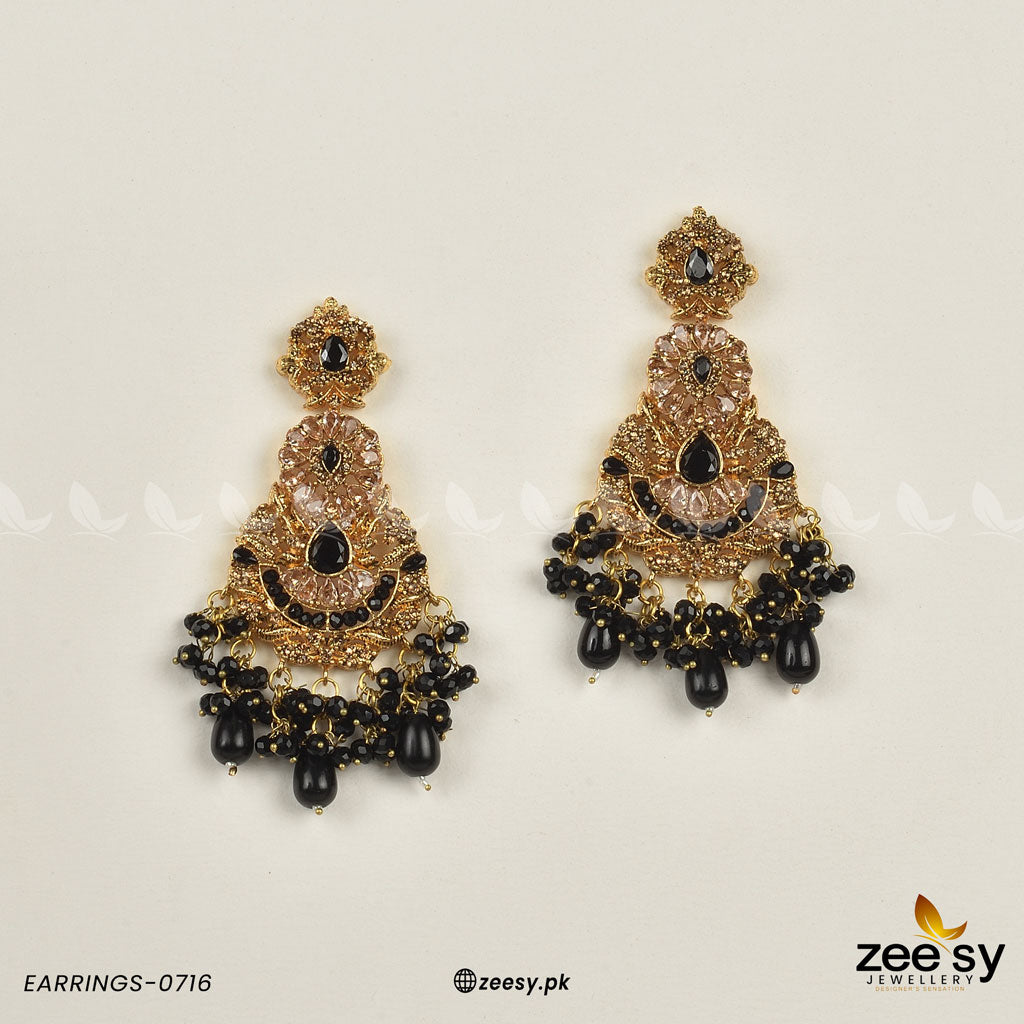Earrings-0716 -  Zeesy Earrings - Original Designer Dress - House of Maryam