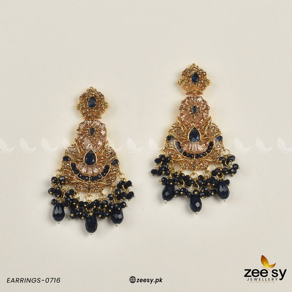 Earrings-0716 -  Zeesy Earrings - Original Designer Dress - House of Maryam