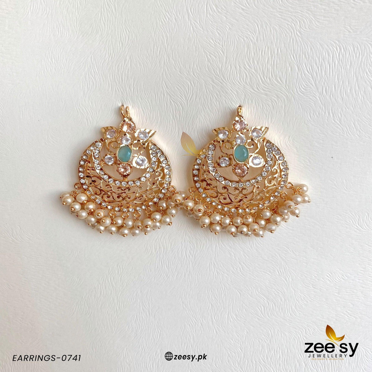 Earrings-0741 -  Zeesy Earrings - Original Designer Dress - House of Maryam