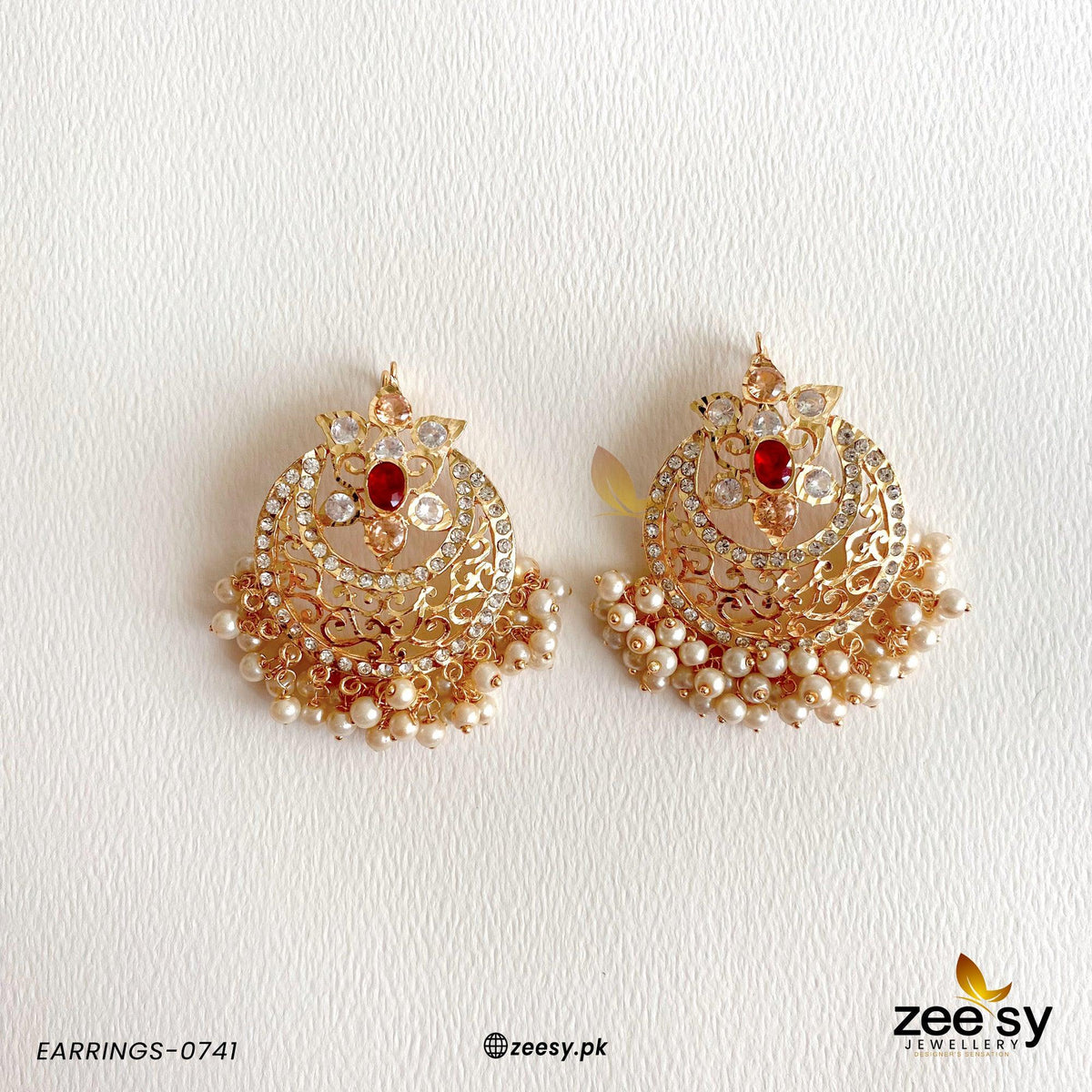 Earrings-0741 -  Zeesy Earrings - Original Designer Dress - House of Maryam