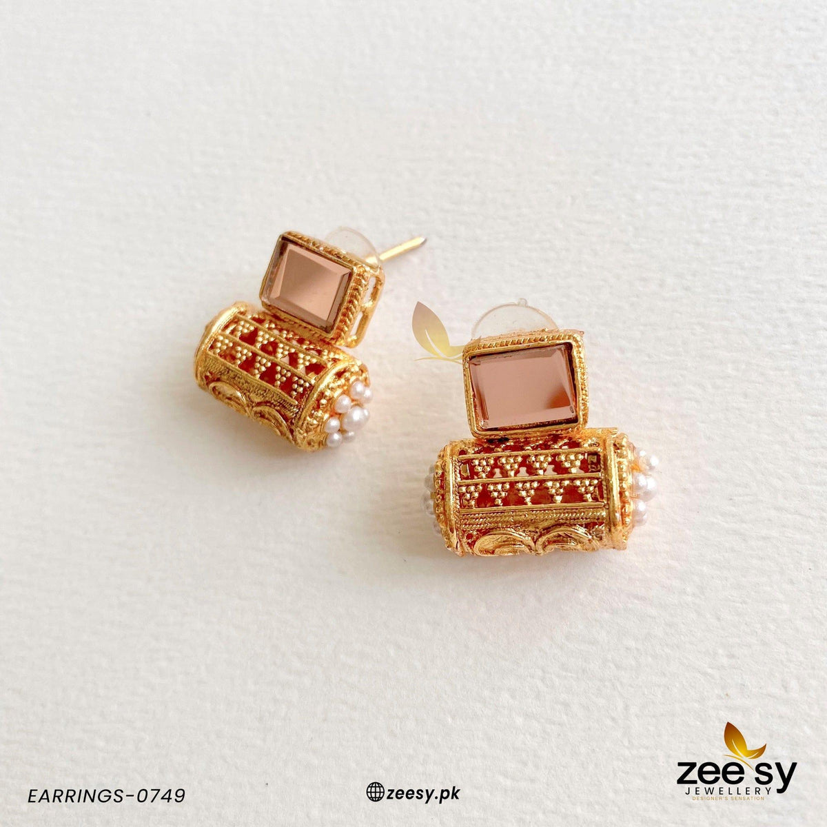 Earrings-0749 -  Zeesy Earrings - Original Designer Dress - House of Maryam