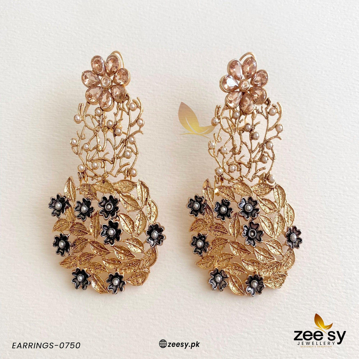 Earrings-0750 -  Zeesy Earrings - Original Designer Dress - House of Maryam