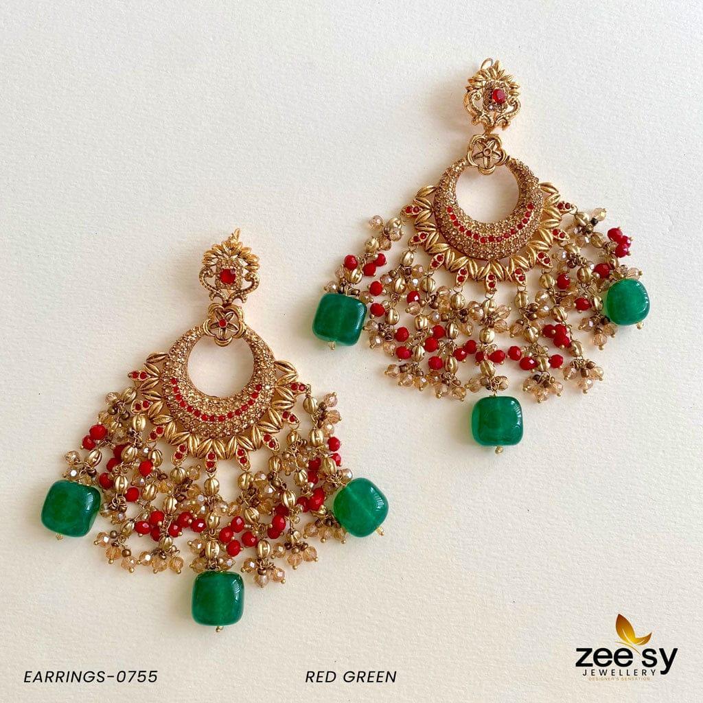 Earrings-0755 -  Zeesy Earrings - Original Designer Dress - House of Maryam