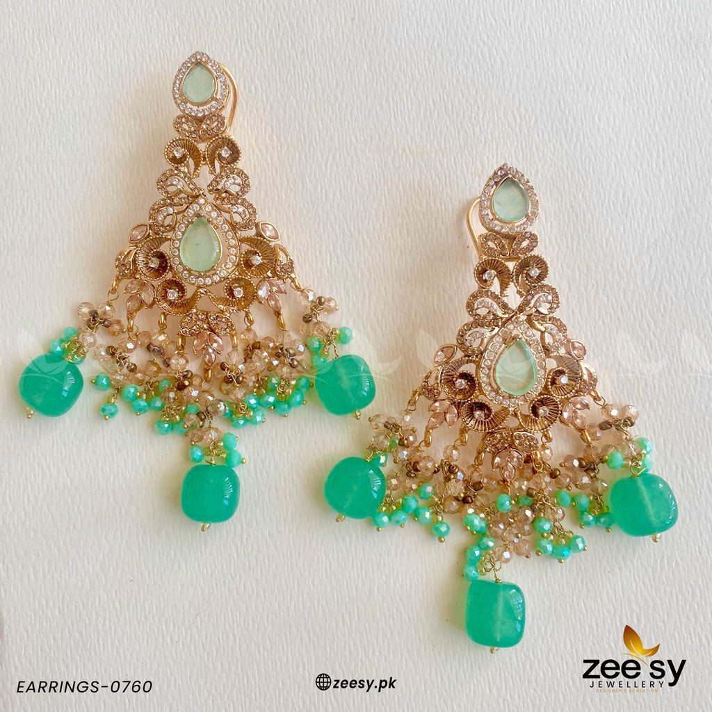 Earrings-0760 -  Zeesy Earrings - Original Designer Dress - House of Maryam