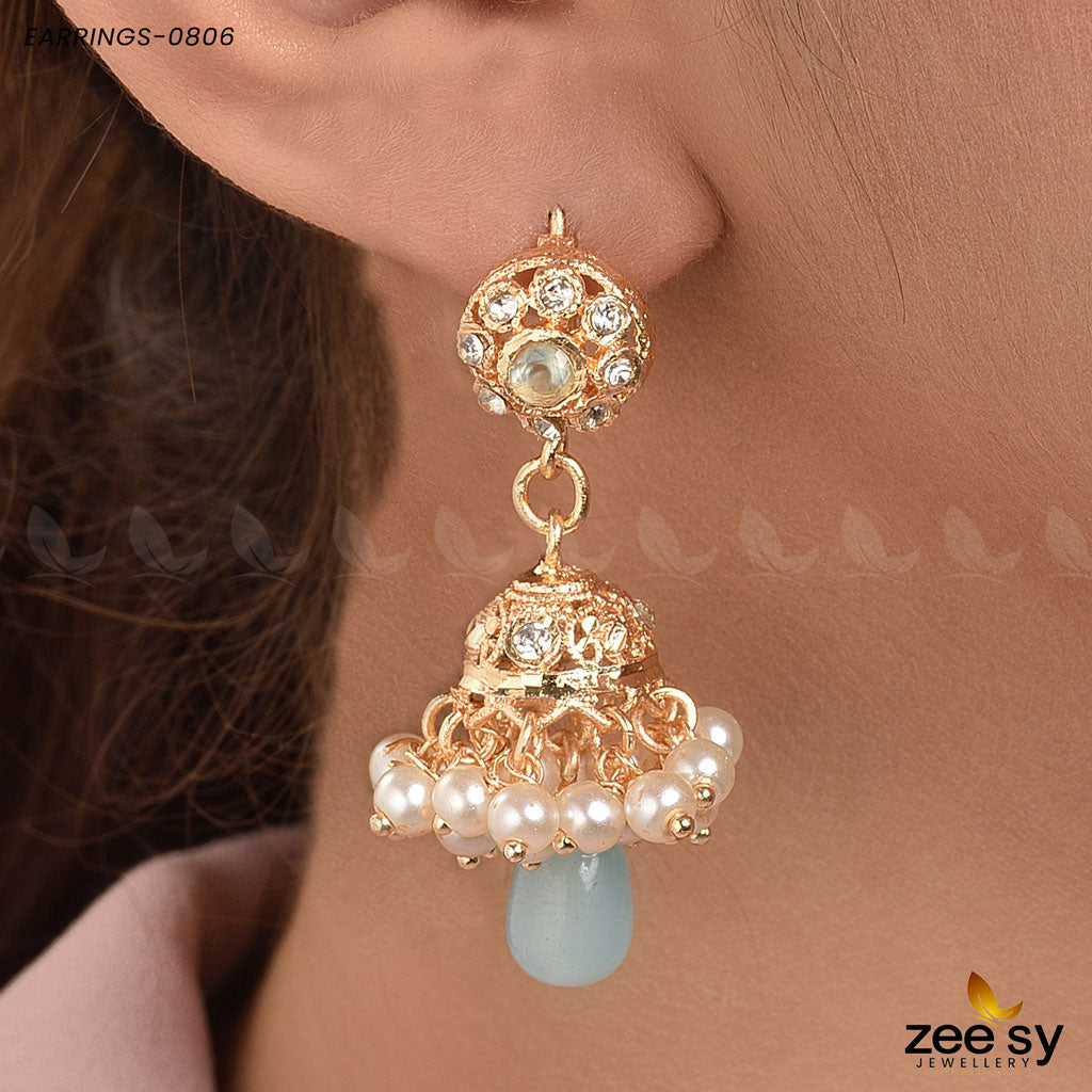 Earrings-0806 -  Zeesy Earrings - Original Designer Dress - House of Maryam