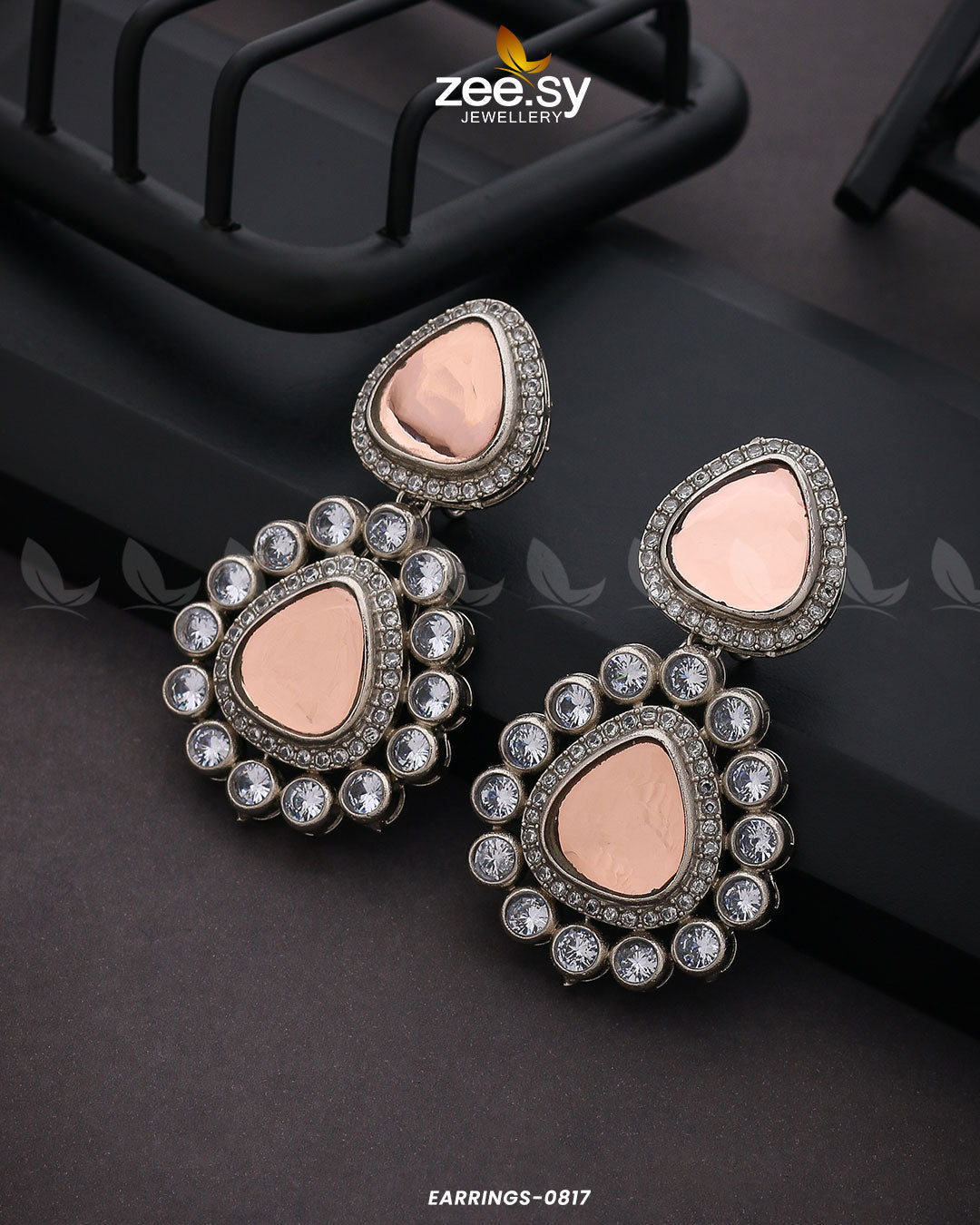Earrings-0817 -  Zeesy Earrings - Original Designer Dress - House of Maryam