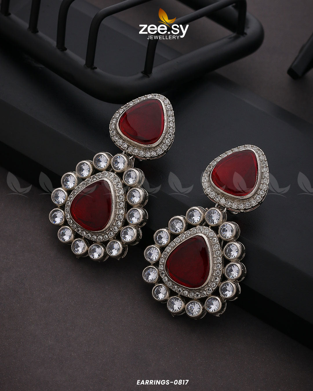 Earrings-0817 -  Zeesy Earrings - Original Designer Dress - House of Maryam
