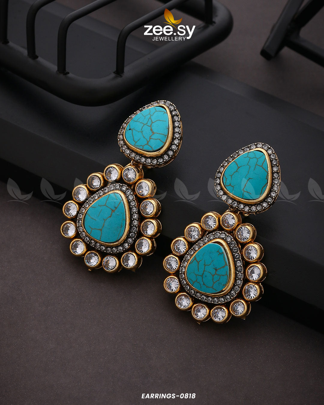 Earrings-0818 -  Zeesy Earrings - Original Designer Dress - House of Maryam