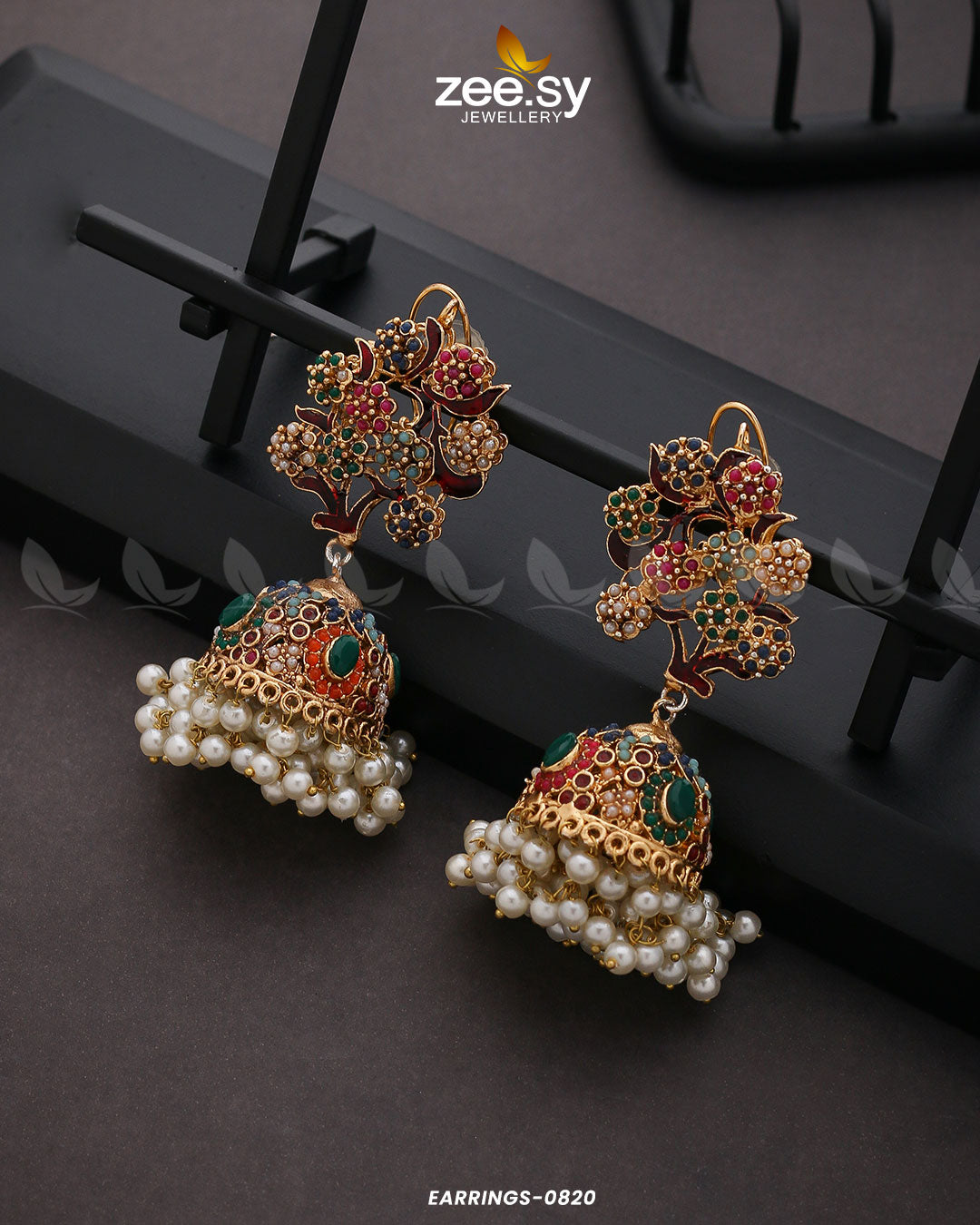 Earrings-0820 -  Zeesy Earrings - Original Designer Dress - House of Maryam
