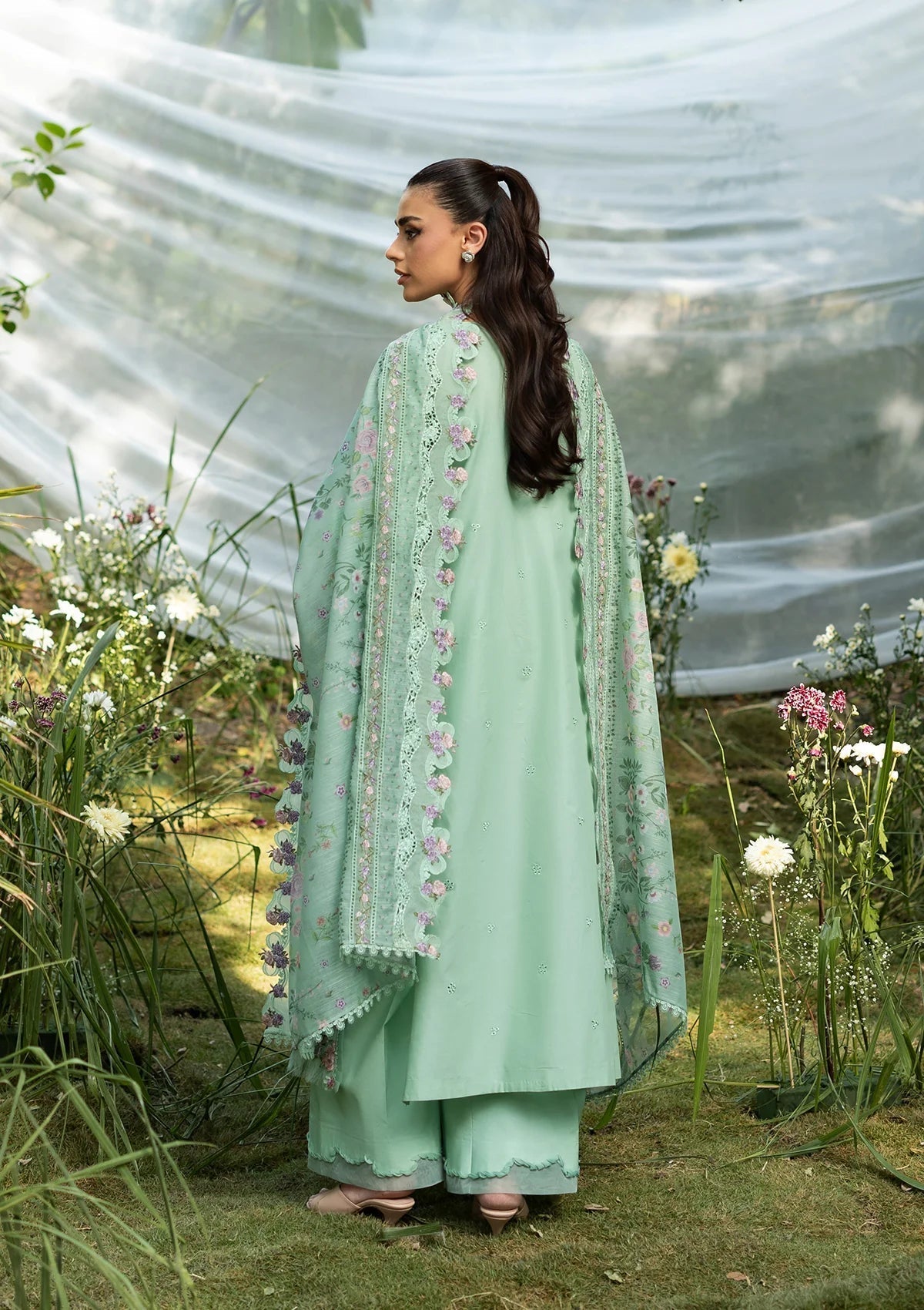 Elaf Premium | Luxury Lawn 26 | ELQ-3A DAISY CHAIN, image 2