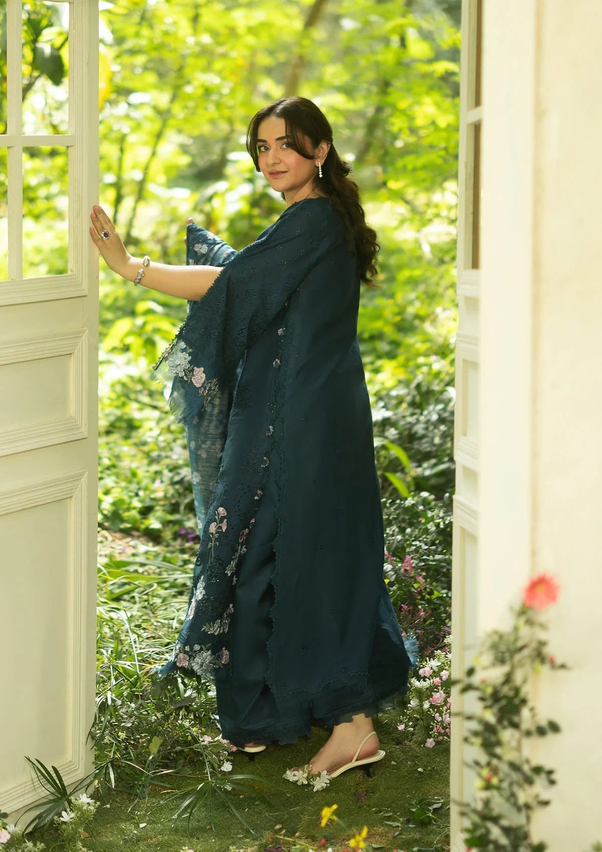Elaf Premium | Luxury Lawn 26 | ELQ-3B EMERALD FERN, image 2