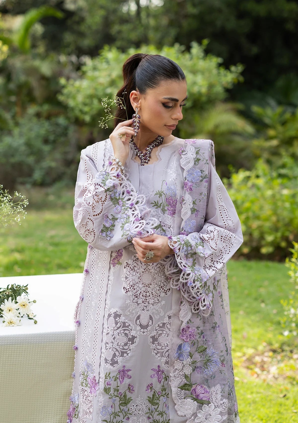 Elaf Premium | Luxury Lawn 26 | ELQ-4B PURE PLUM, image 4