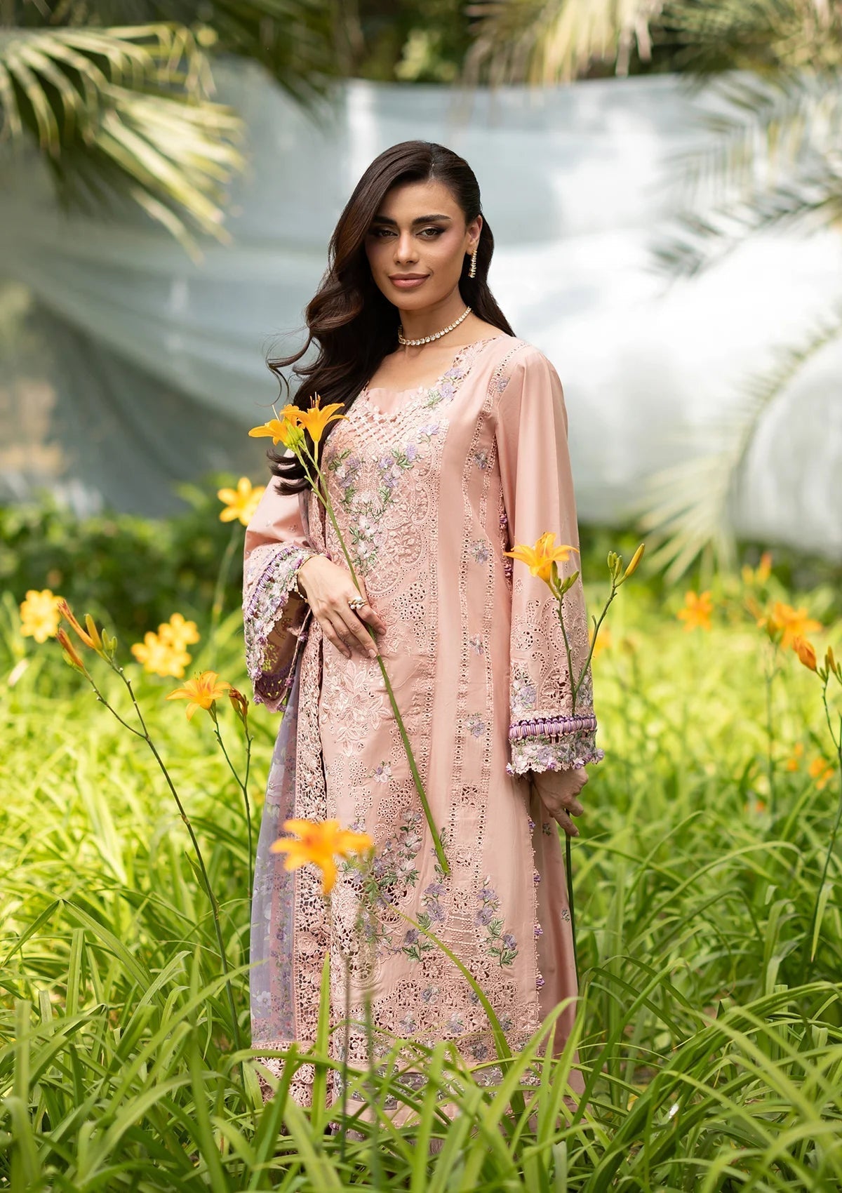 Elaf Premium | Luxury Lawn 26 | ELQ-6A BLUSHING ROSE, image 3