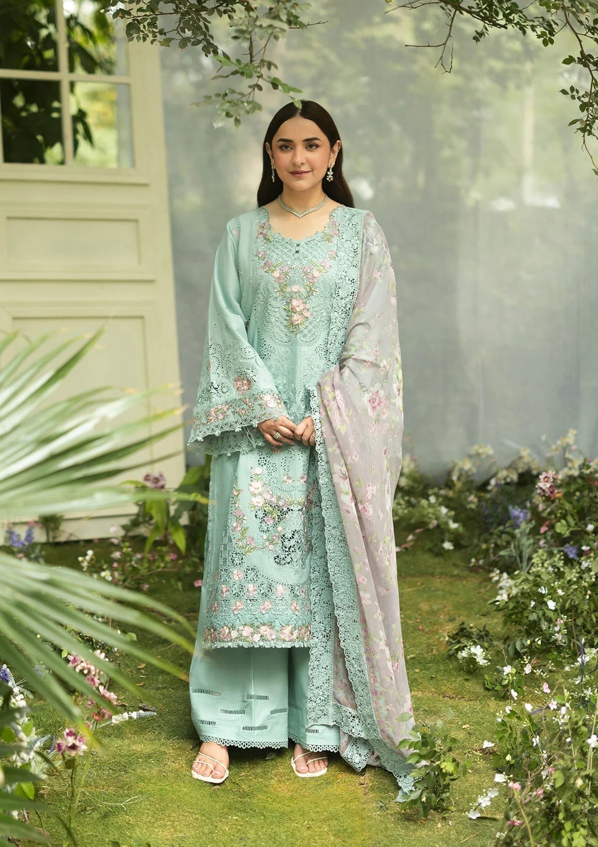 Elaf Premium | Luxury Lawn 26 | ELQ-6B MINT STORY-1