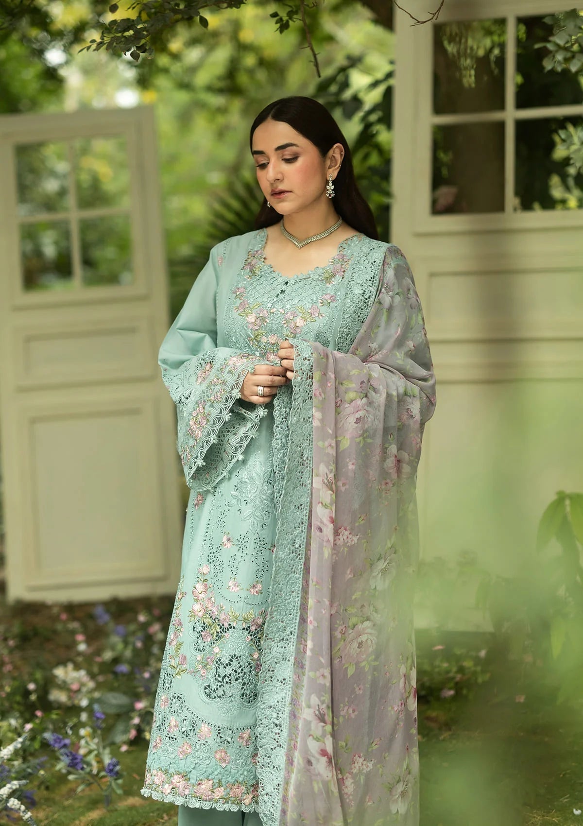 Elaf Premium | Luxury Lawn 26 | ELQ-6B MINT STORY-4