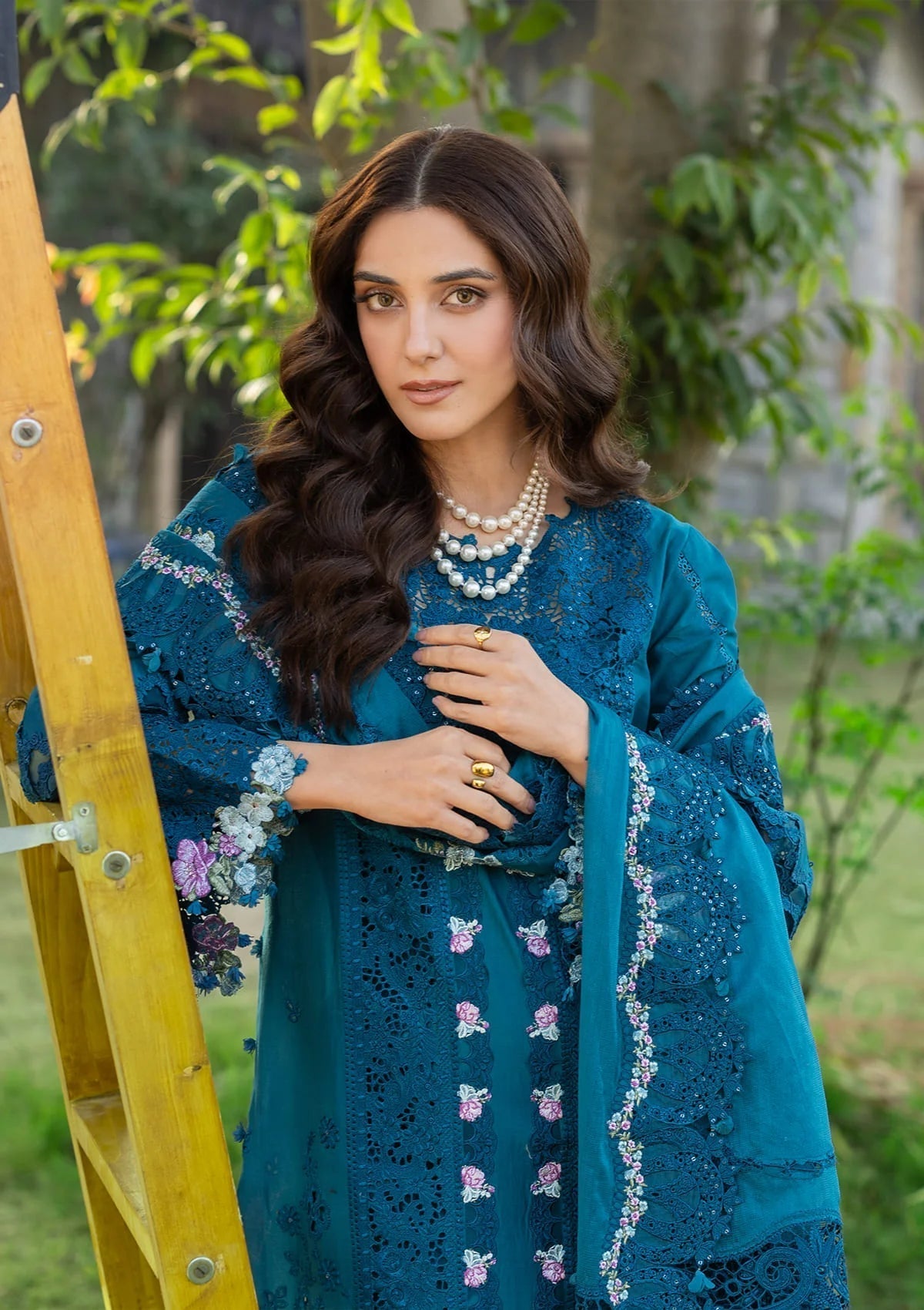 Elaf Premium | Luxury Lawn 26 | ELY-06 SAPPHIRE, image 3