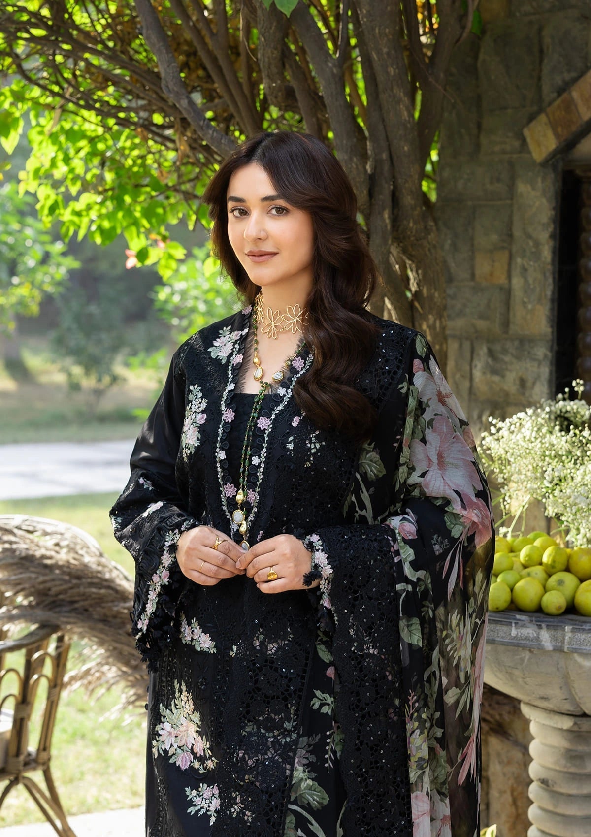 Elaf Premium | Luxury Lawn 26 | ELY-2B MIDNIGHT BLOSSOM-4