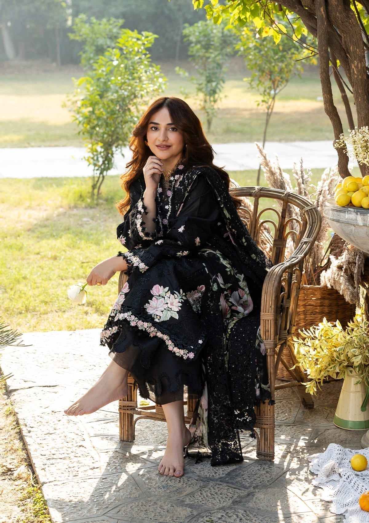 Elaf Premium | Luxury Lawn 26 | ELY-2B MIDNIGHT BLOSSOM, image 5