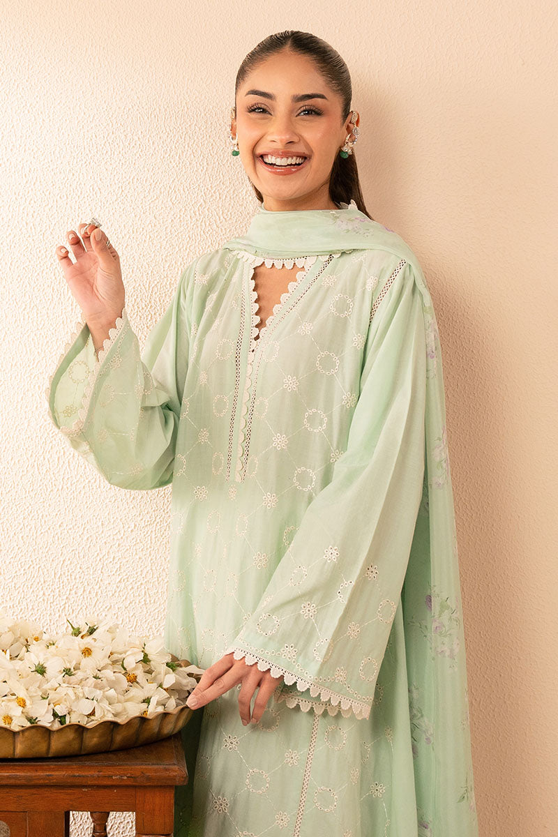 Cross Stitch | Exclusive Pret | Green Somber-2PC (Shirt & Dupatta)-3