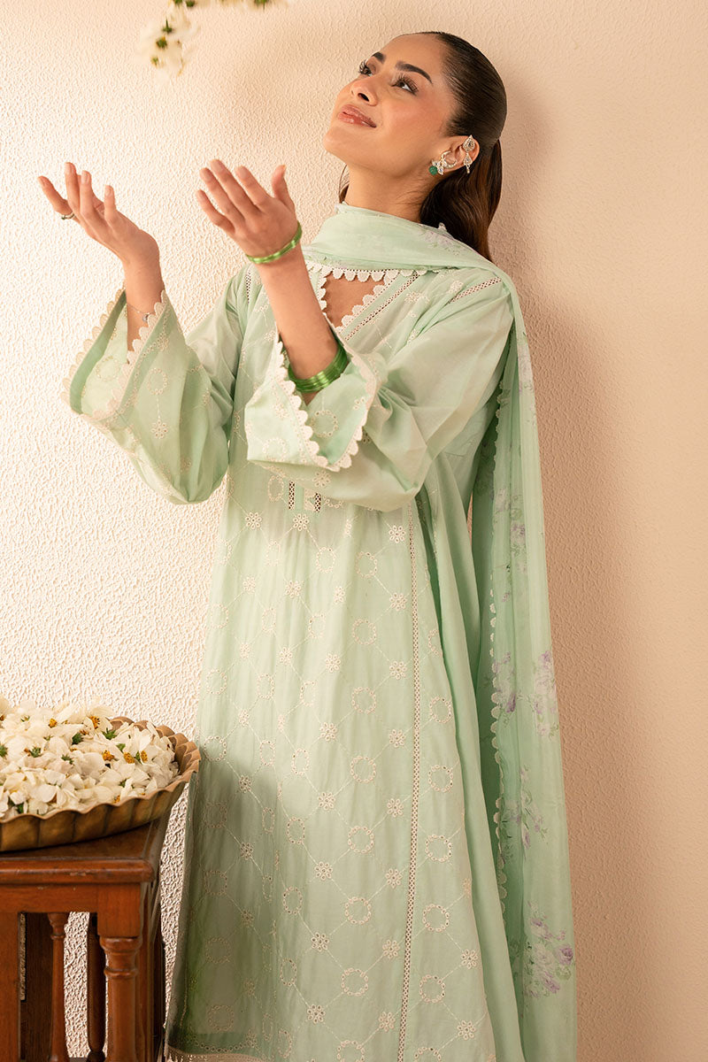 Cross Stitch | Exclusive Pret | Green Somber-2PC (Shirt & Dupatta)-5