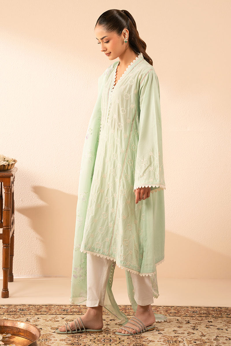 Cross Stitch | Exclusive Pret | Green Somber-2PC (Shirt & Dupatta), image 4
