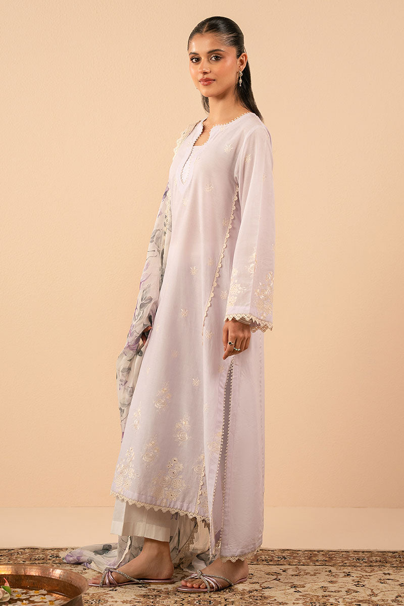 Cross Stitch | Exclusive Pret | Lilac Gleam-2PC (Shirt & Dupatta), image 4