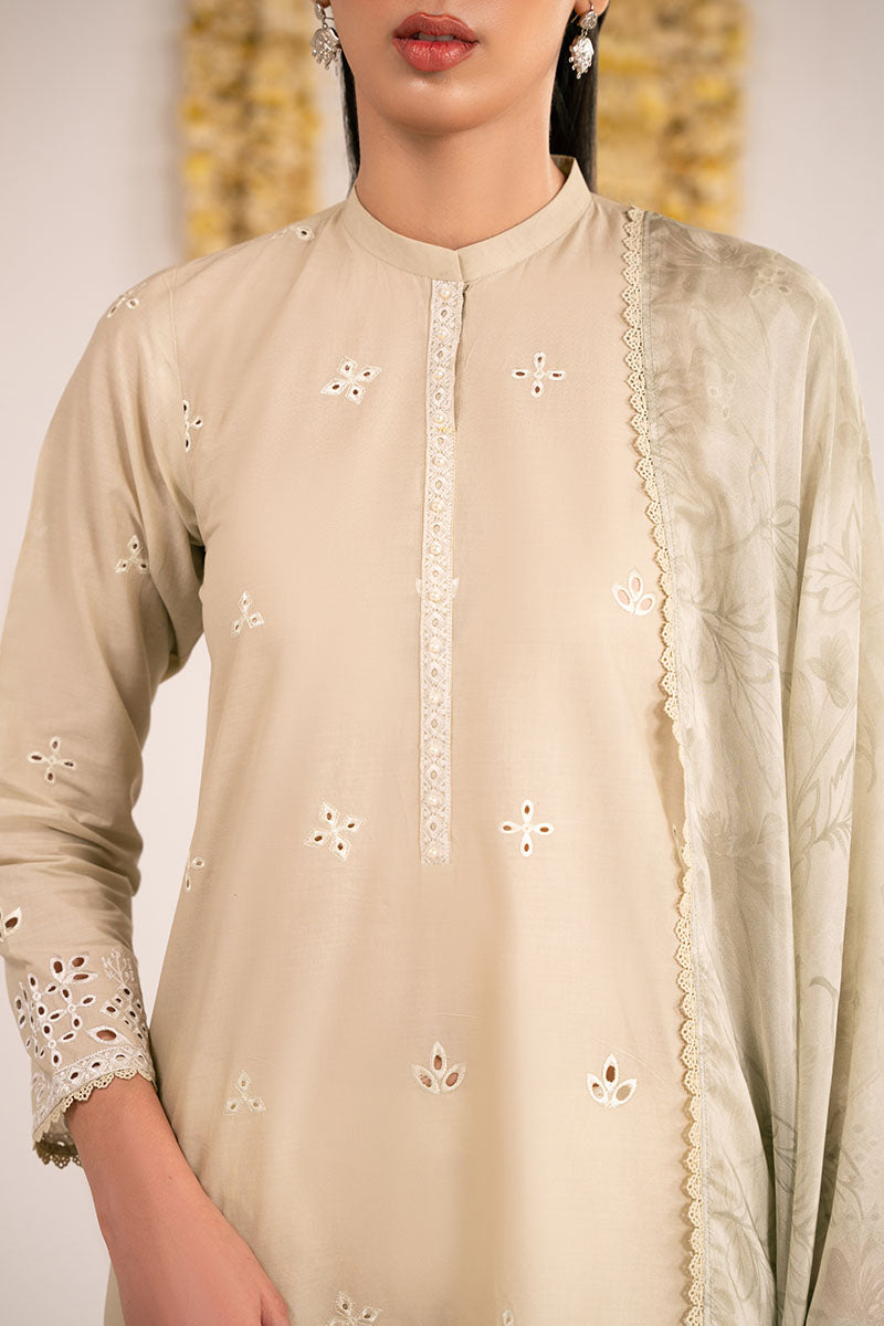 Cross Stitch | Exclusive Pret | Dusty Aqua-2PC (Shirt & Dupatta)-2