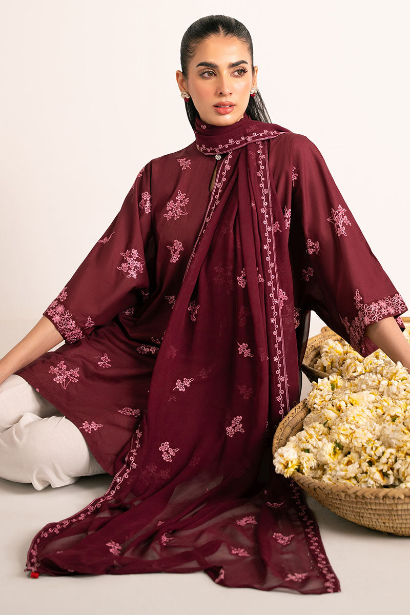 Cross Stitch | Exclusive Pret | Rose Glam-2PC (Shirt & Dupatta)-4