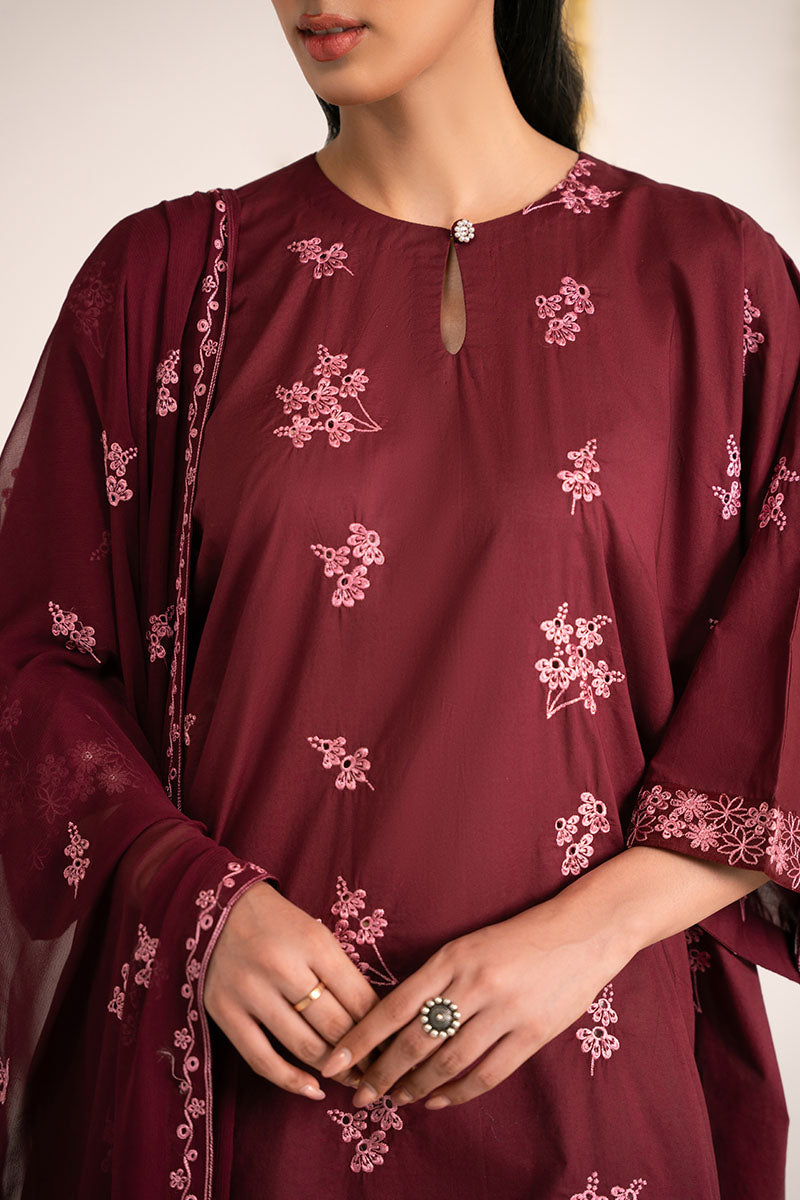 Cross Stitch | Exclusive Pret | Rose Glam-2PC (Shirt & Dupatta)