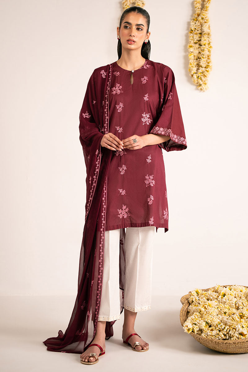 Cross Stitch | Exclusive Pret | Rose Glam-2PC (Shirt & Dupatta)-1