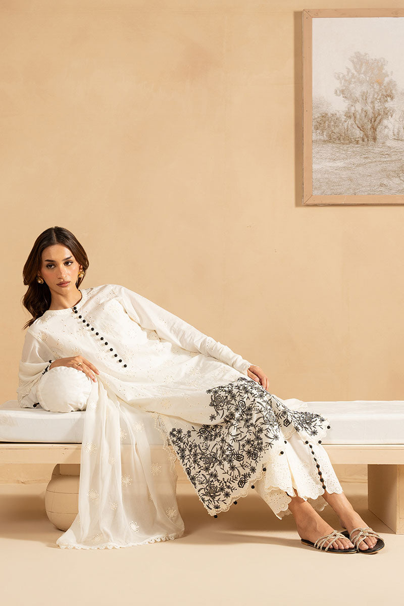 Cross Stitch | Exclusive Pret | Muted Pearl-3PC (Shirt, Trouser & Dupatta), image 3