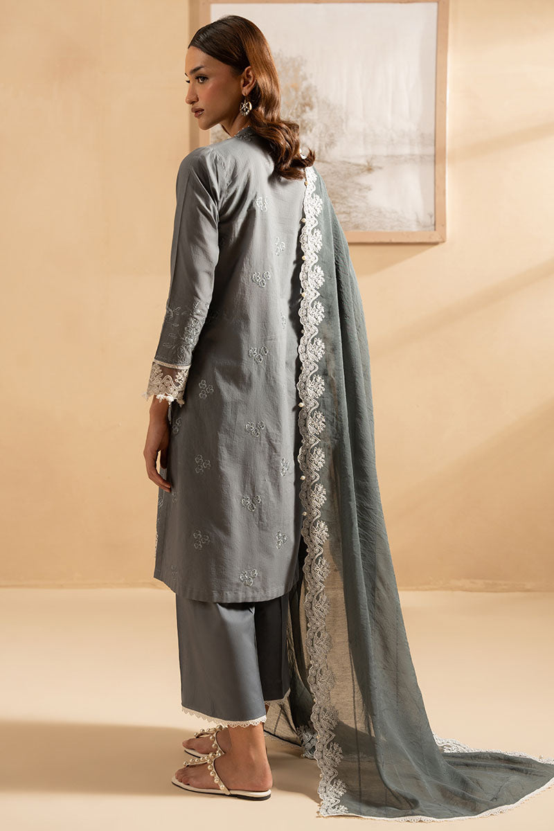 Cross Stitch | Exclusive Pret | Soft Graphite-3PC (Shirt, Trouser & Dupatta), image 6